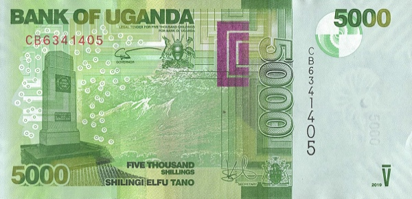 P51f Uganda 5000 Shillings Year 2019